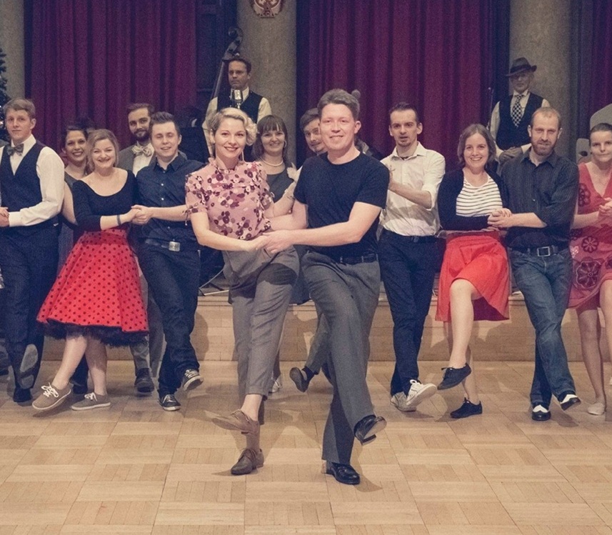 Krištof in Mel, plesni tečaj za odrasle, collegiate shag